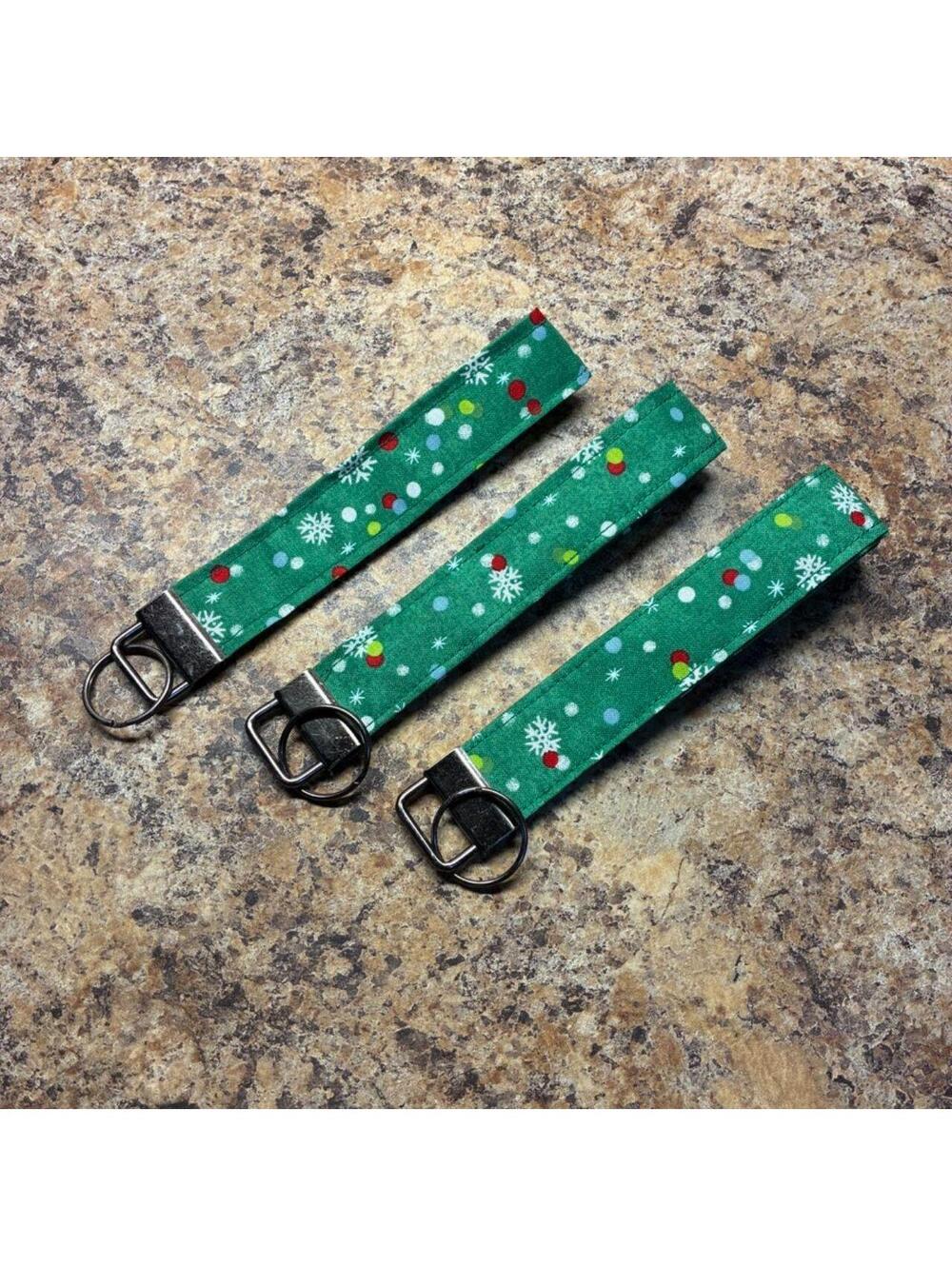 Handmade Cotton Wristlet Key Fob